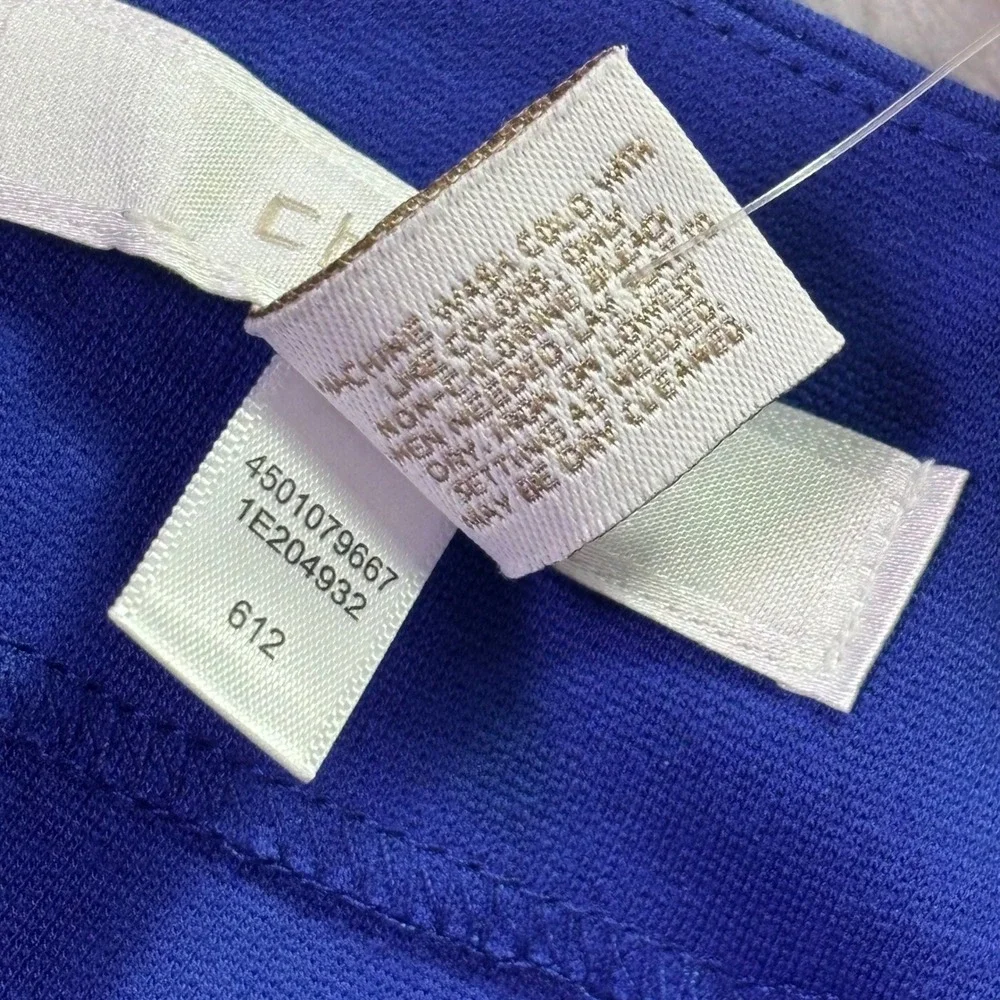 NWT Chico's‎ Women Skirt Sz 3 Blue Grotto Solid Seamed Ponte Pencil Skirt